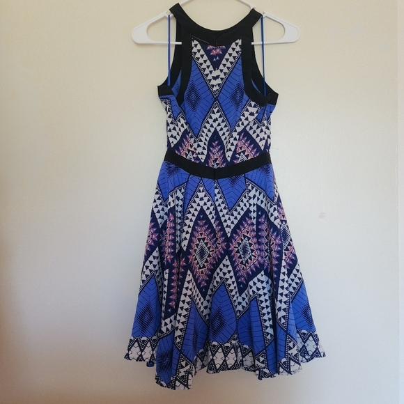 Yummi Kim Night Out Halter Fit and Flare Silk Mini Dress Size XS - Picture 7 of 10